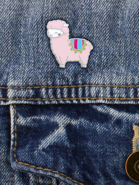 Baby Pink Llama Enamel Pin Badge (GDS-012)