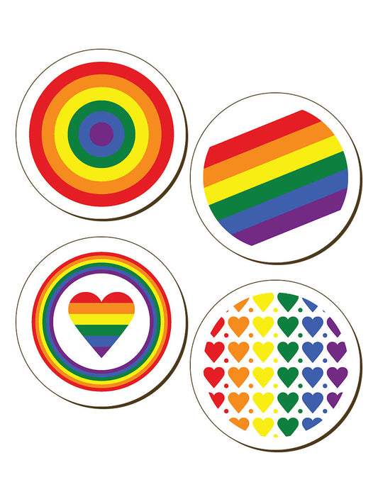 Rainbow Pride 4 Piece Coaster Set (CSTRPK88 )