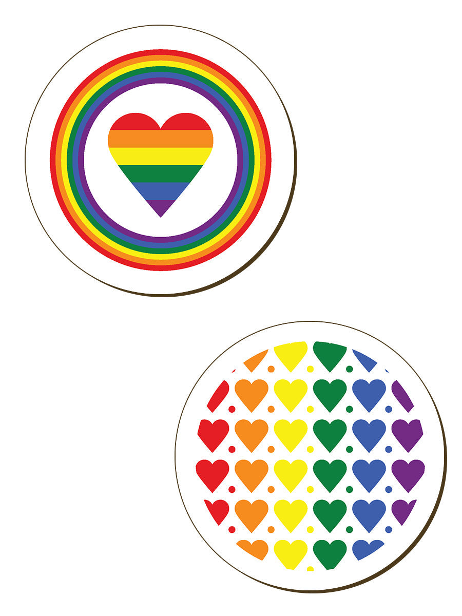 Rainbow Pride 4 Piece Coaster Set (CSTRPK88 )