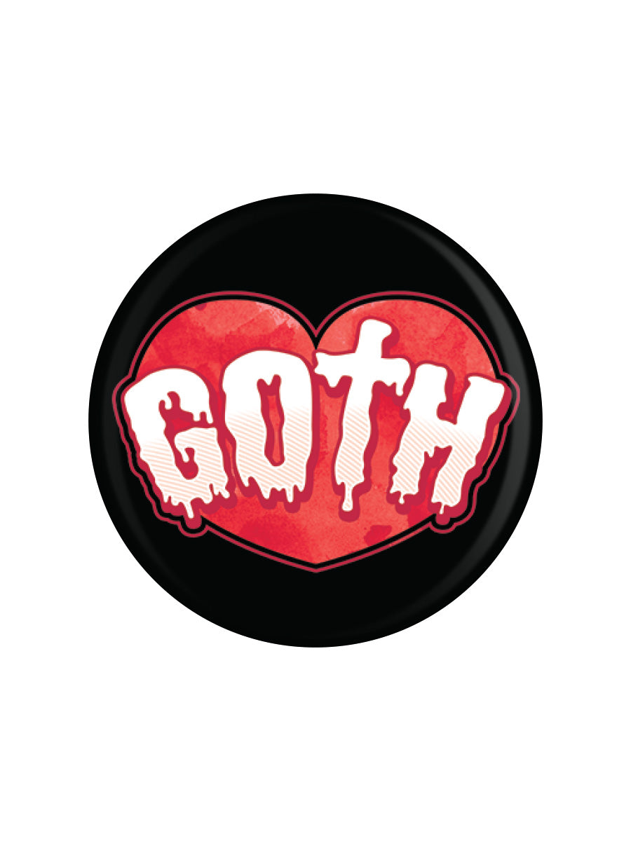 Goth Heart Badge (BDG31-015)