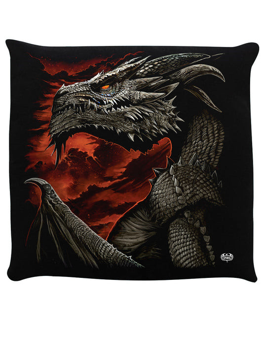 SPC019 Spiral Majestic Dragon Black Cushion