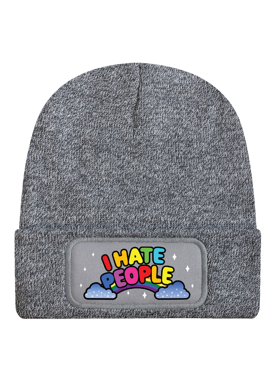 I Hate People Heather Grey Beanie (GSBEAN32 )