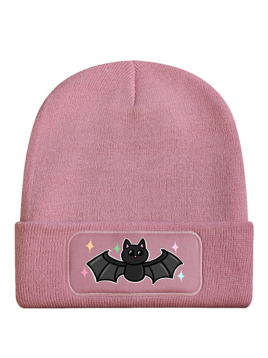 Cute But Spooky Bat Pink Beanie (GSBean41 )