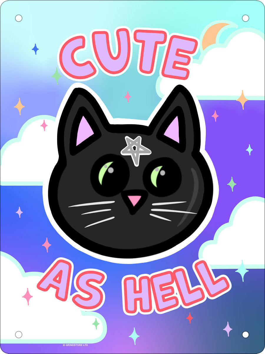 TSL1748 Galaxy Ghouls Cute As Hell Mini Tin Sign