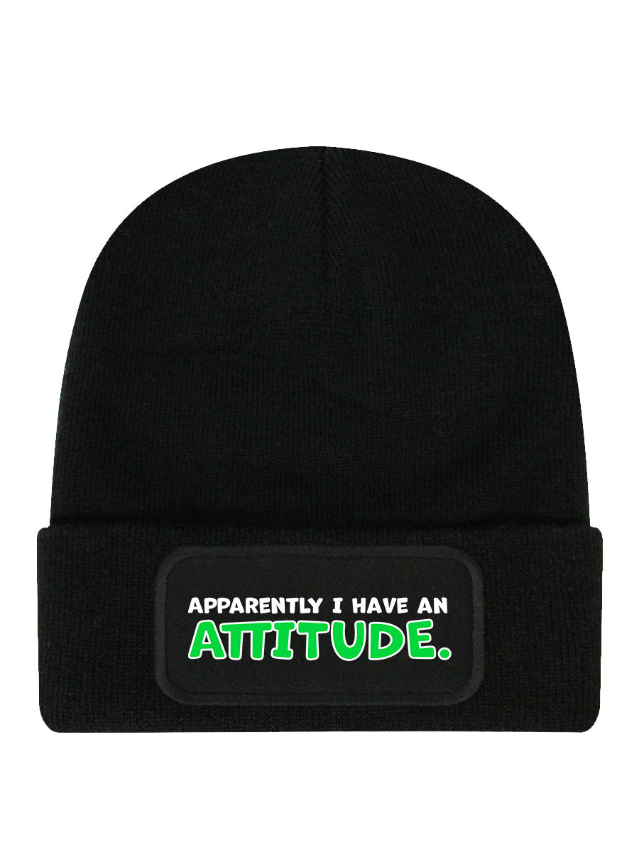 Apparently I Have An Attitude Black Beanie (GSBEAN46 )
