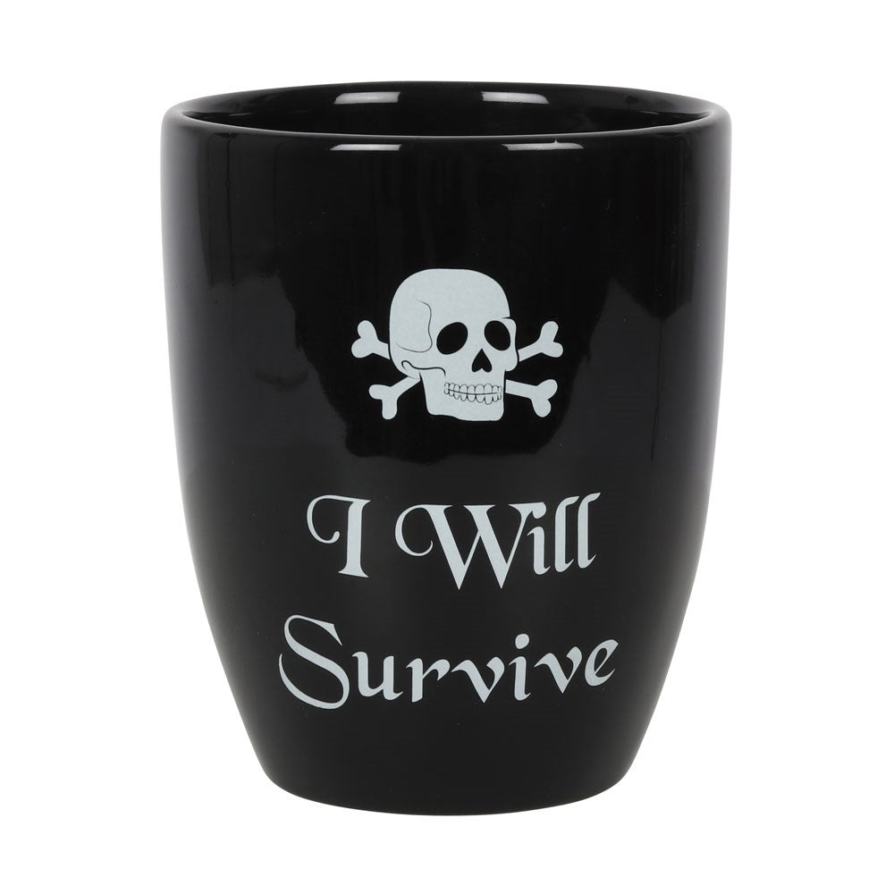 I WILL SURVIVE GOTHIC PLANT POT