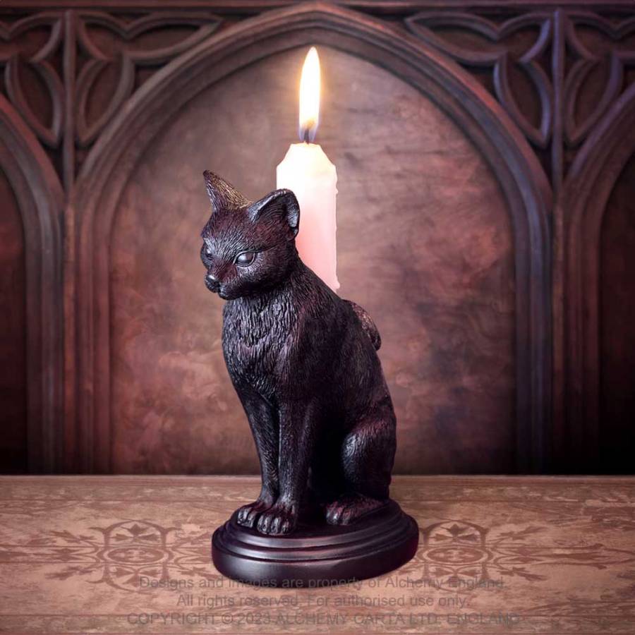FAUST'S FAMILIAR (CAT CANDLESTICK) (V113)
