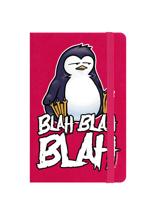 Psycho Penguin Blah Blah Blah Pink A6 Hard Cover Notebook (A6B026)