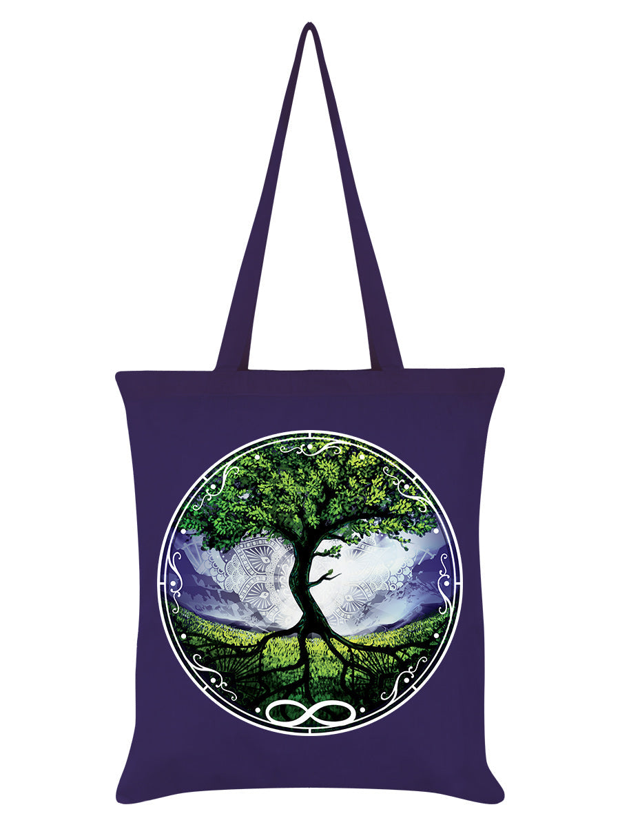 Spiritual Tree Of Life Purple Tote Bag (PRTote638)