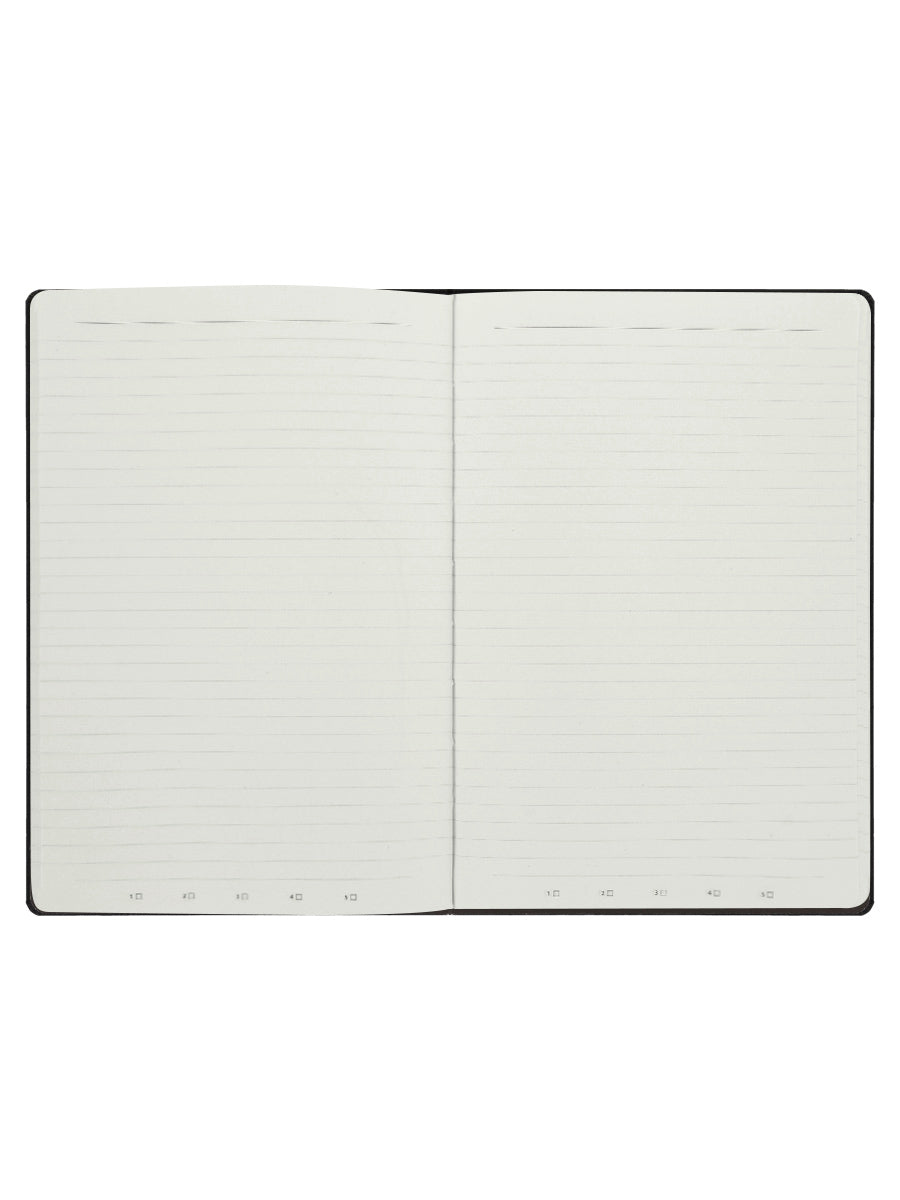 Psycho Penguin Evil Plans & Stuff Black A5 Hard Cover Notebook (MyNo331)
