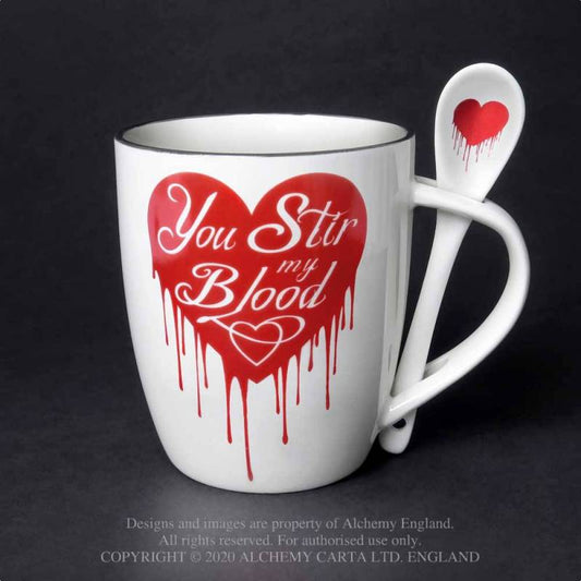 YOU STIR MY BLOOD: MUG AND SPOON SET (ALMUG18)