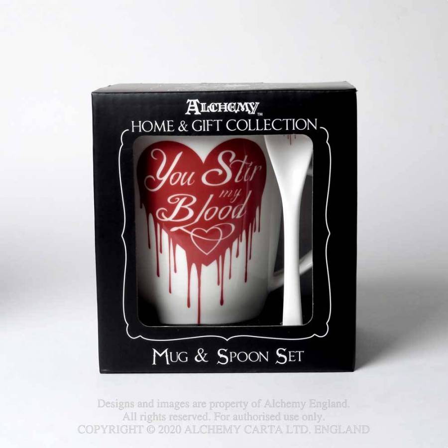 YOU STIR MY BLOOD: MUG AND SPOON SET (ALMUG18)