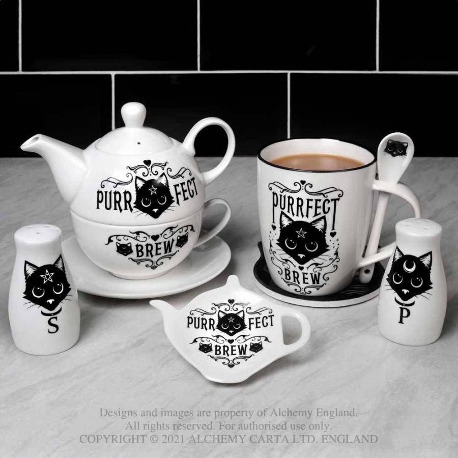 PURRFECT BREW: MUG AND SPOON SET (ALMUG20)