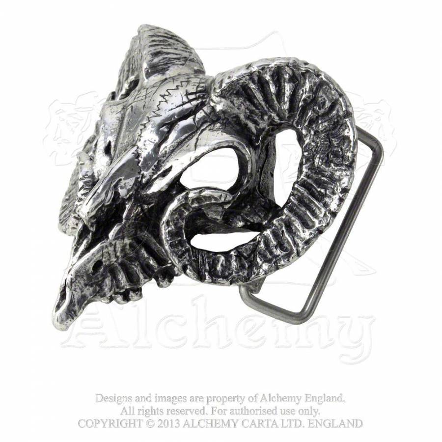 RAM'S SKULL Belt Buckle (B95)