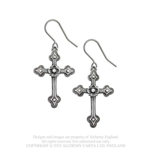 GOTHIC DEVOTION CROSSES (PAIR) (E464)