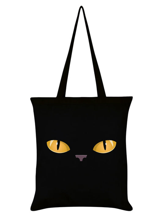Curious Kitten Black Tote Bag (PRTOTE139)