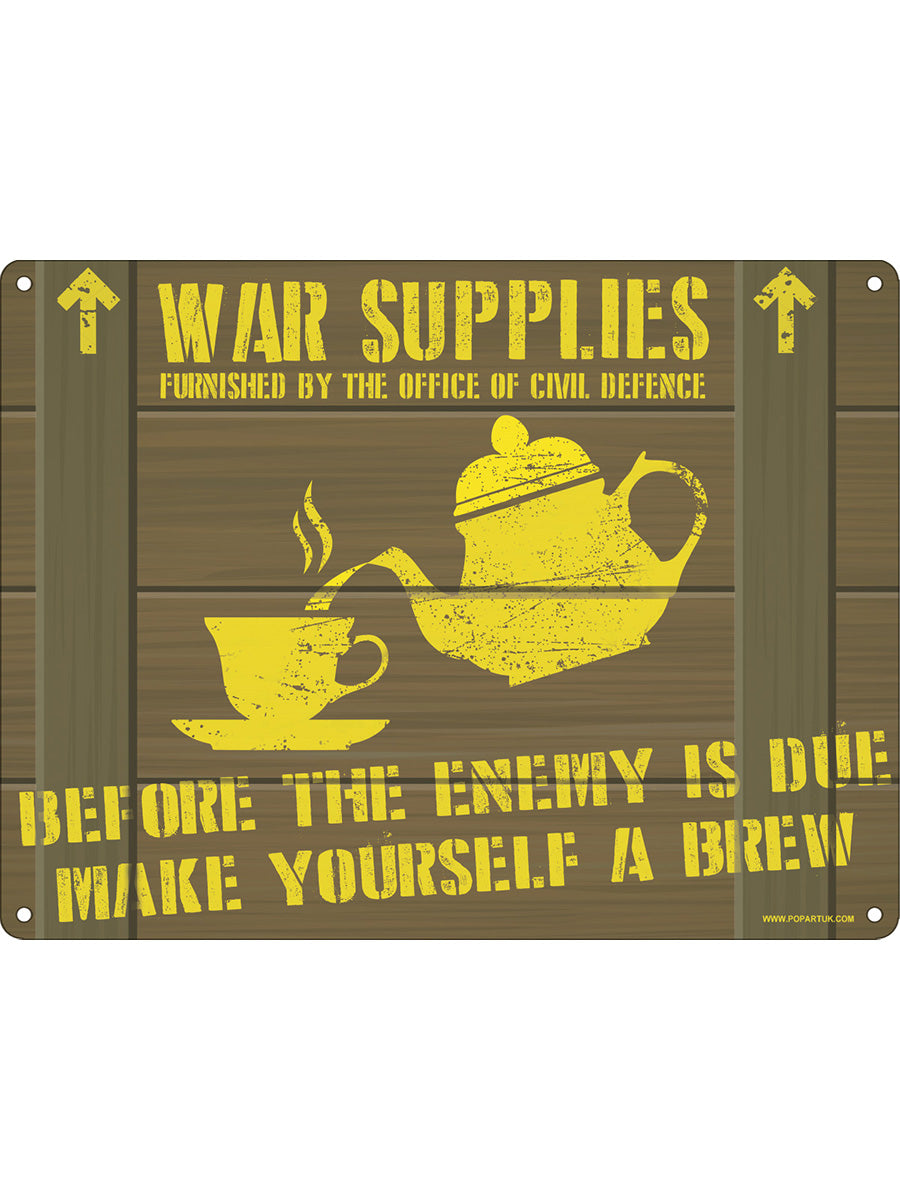 TS623 Before The Enemy Is Due Mini Tin Sign