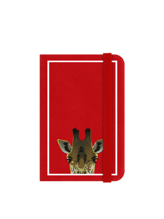 Inquisitive Creatures Giraffe Mini Red Notebook (A7B034)