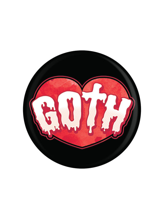 Goth Heart Badge  (BDG31-015)