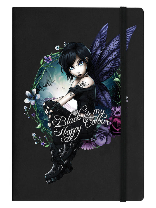 Hexxie Paige Black Is My Happy Colour Black A5 Hard Cover Notebook