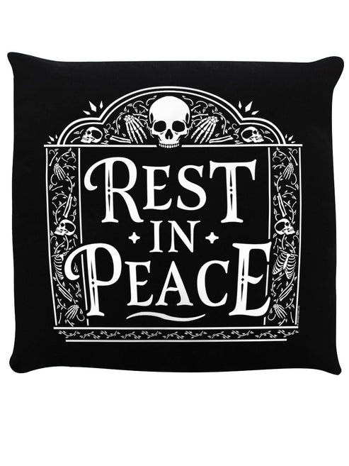 Rest In Peace Skeleton Black Cushion (Copy)