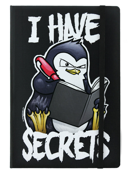 MYNO009 Psycho Penguin I Have Secrets A5 Hard Cover Notebook (MyNo331)