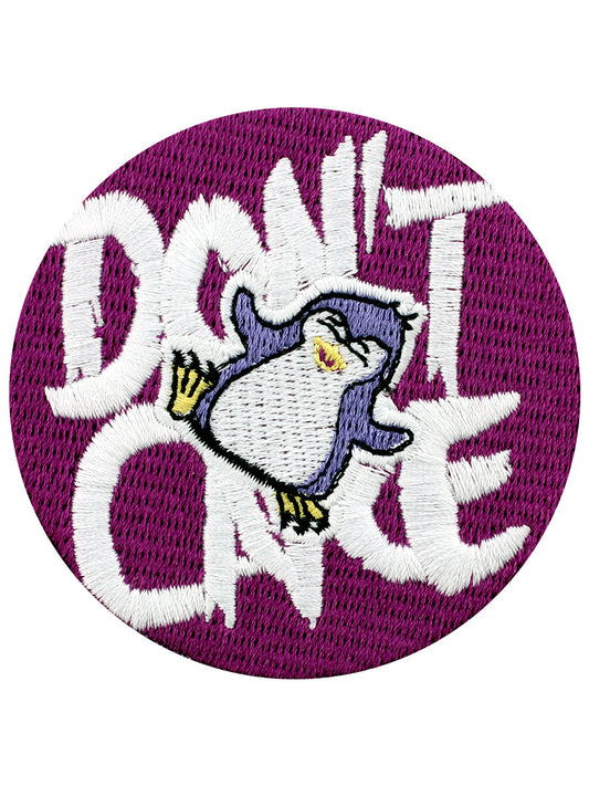 Psycho Penguin Don't Care Iron On Patch