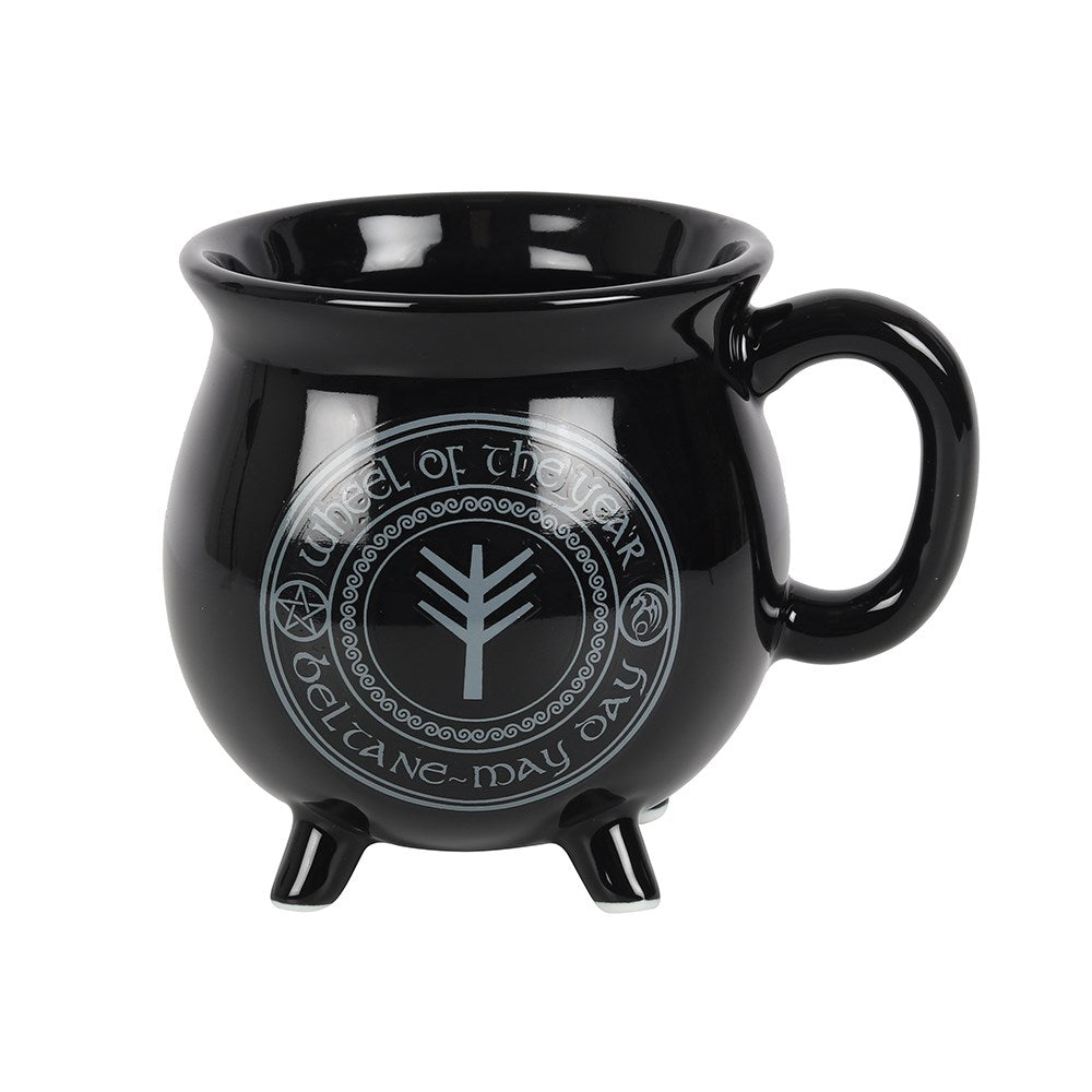 BELTANE  COLOUR CHANGING CAULDRON MUG BY ANNE STOKES