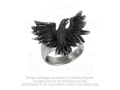 R197 - Flocking Raven Ring