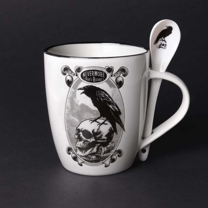 Poe's Raven: Mug & Spoon Set (ALMUG25)