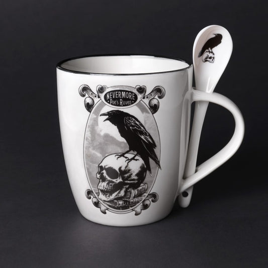 Poe's Raven: Mug & Spoon Set (ALMUG25)
