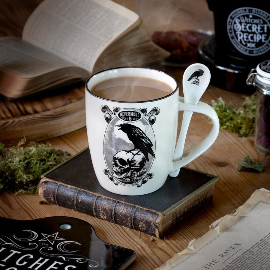 Poe's Raven: Mug & Spoon Set (ALMUG25)