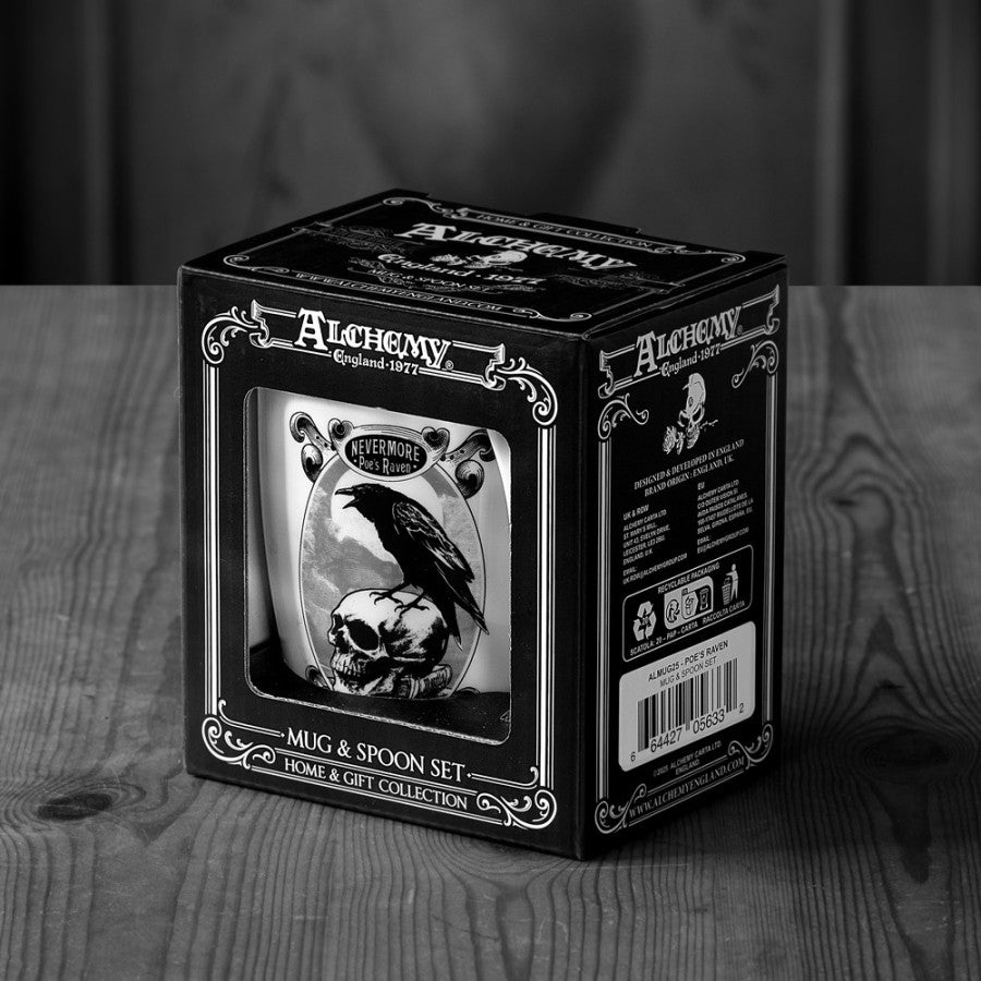 Poe's Raven: Mug & Spoon Set (ALMUG25)
