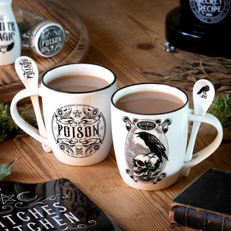 Poe's Raven: Mug & Spoon Set (ALMUG25)