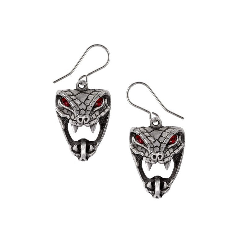 Snake Bite (Naeddre) (E495) dropper earrings from Alchemy