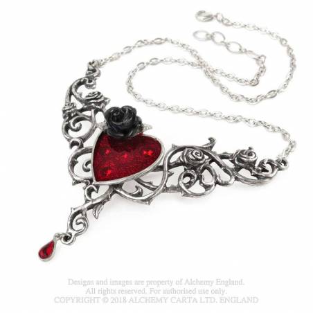 THE BLOOD ROSE HEART (P721) necklace