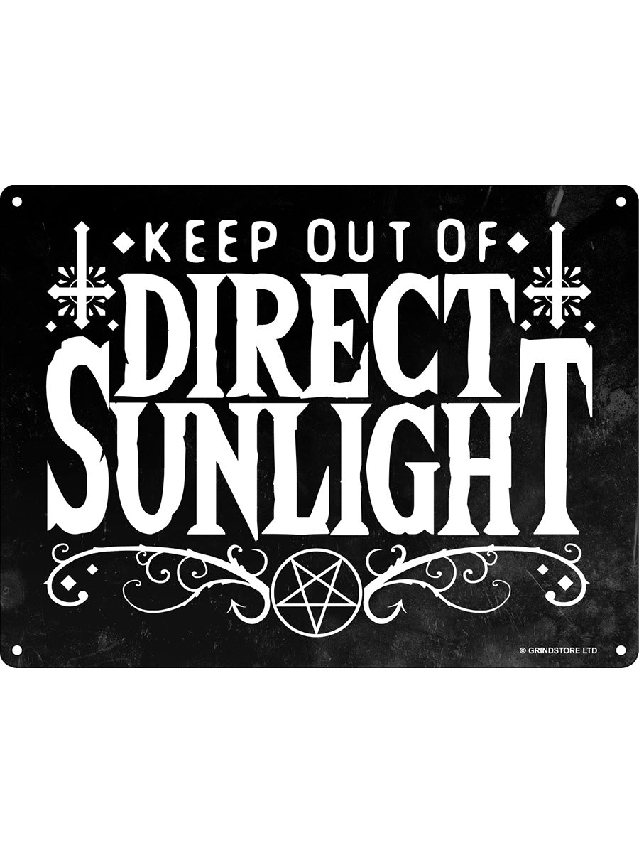 Keep Out Of Direct Sunlight Mini Tin Sign (TS691)