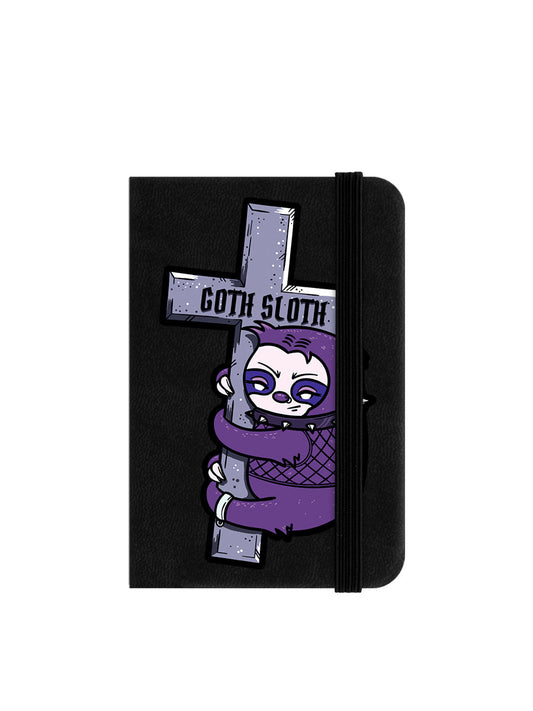 Goth Sloth Mini Black Notebook (A7B008)