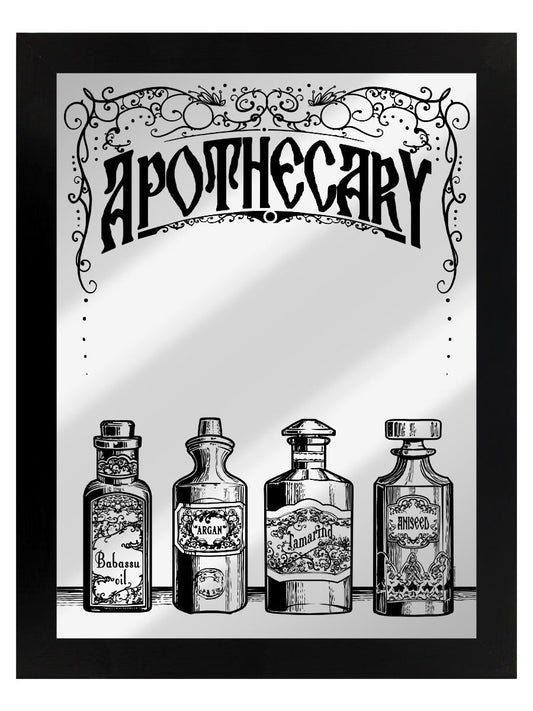Framed Apothecary Mirrored Tin Sign (GSFM004)