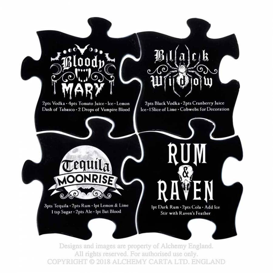 GOTHIC COCKTAIL Jigsaw Coasters (CJ1)