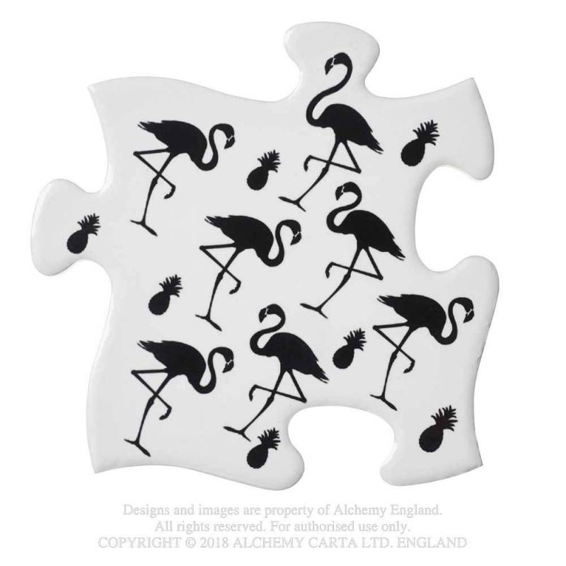 FLAMINGO / PINEAPPLE Jigsaw Coasters (CJ2)