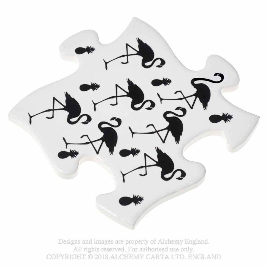 FLAMINGO / PINEAPPLE Jigsaw Coasters (CJ2)