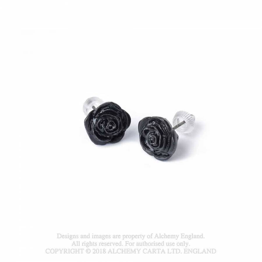 THE ROMANCE OF BLACK ROSE STUD (E339)