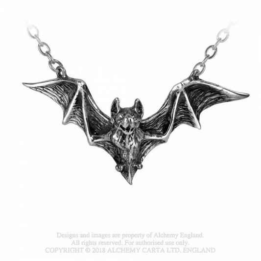 OM STRYGIA (P597) Vampire Bat Necklace