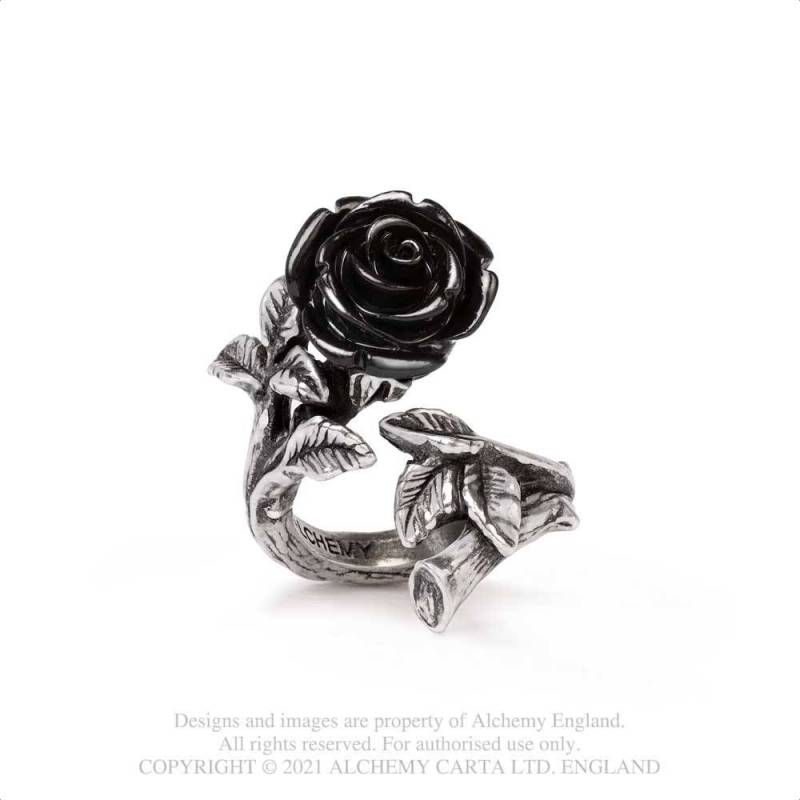 WILD BLACK ROSE Ring (R241)