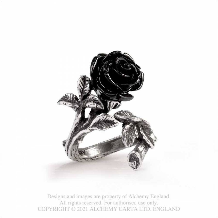 WILD BLACK ROSE Ring (R241)