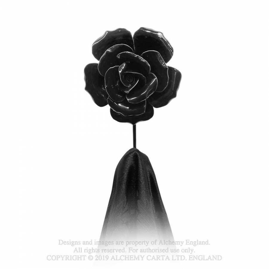 BLACK ROSE HANGER / TIE BACK (SCR1)